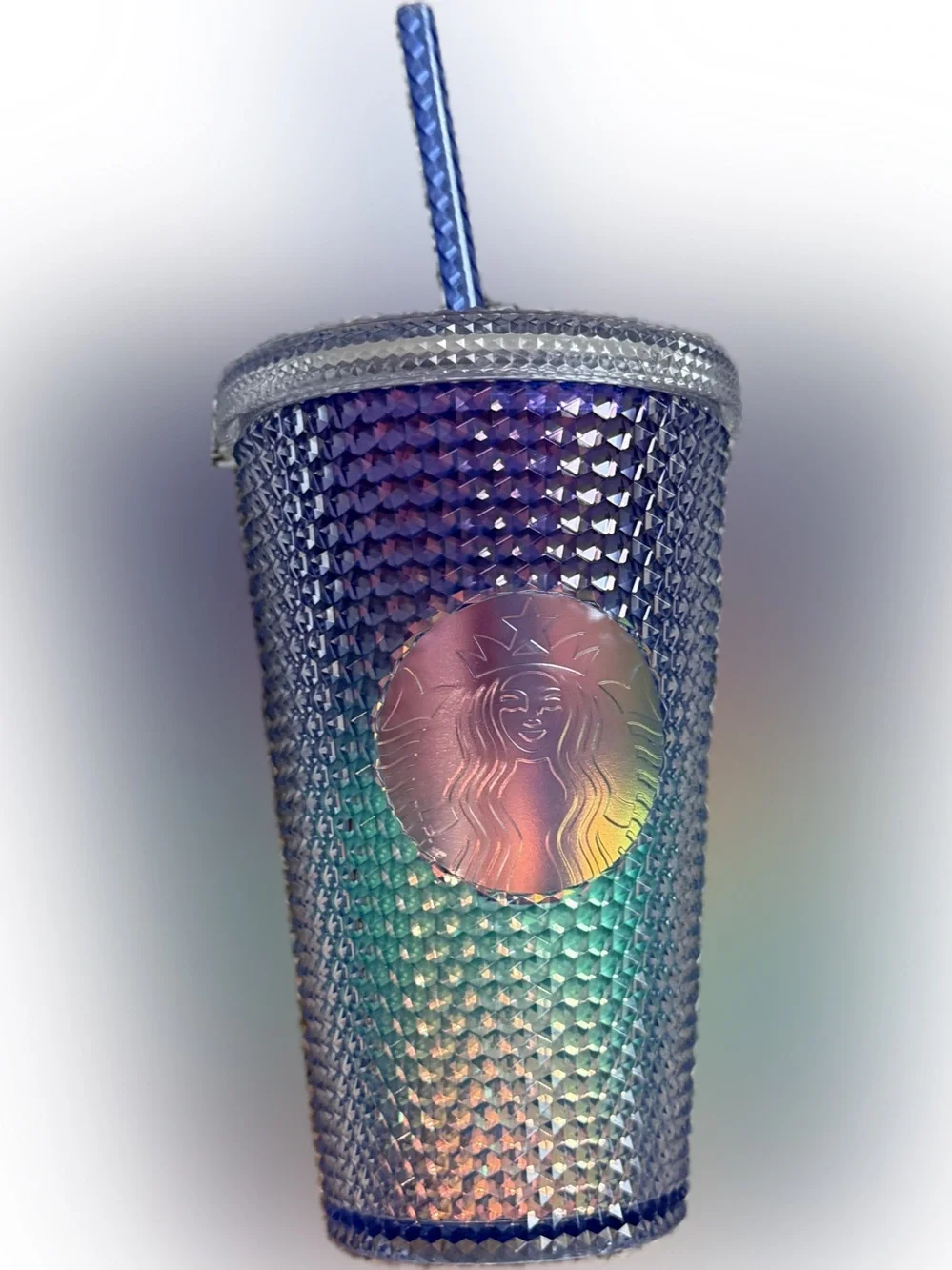 Starbucks- Mermaid Iridescent Studded Tumbler Purple/Blue